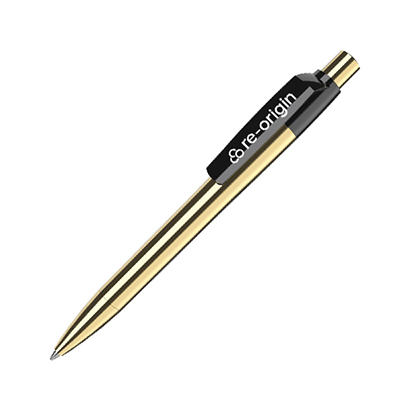 Maxema Metal Gold Pen - Black Ink
