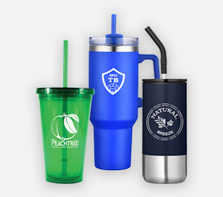 Custom Tumblers with Straw - Promotional Cups with Straw