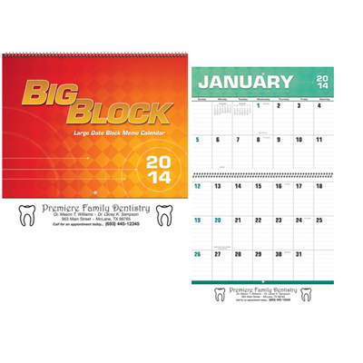  Big Block Wall Calendar
