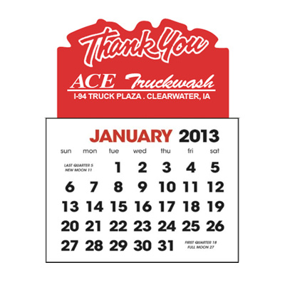 Stick-Up Calendars (Thank You)
