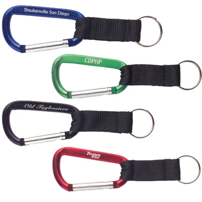 Carabiner Key Ring with Strap