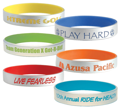 Silver Silicone Bracelets 