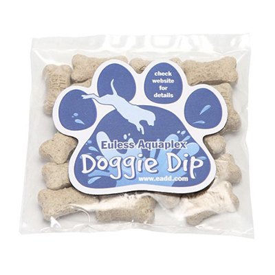 Mini Dog Bones in Bag with Paw Magnet