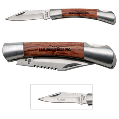 18476 - Small Silver Rosewood Pocket Knife