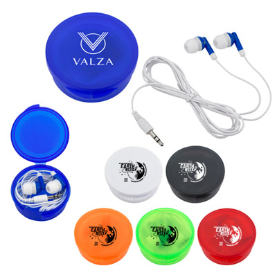 21731 - Ear Buds in Round Plastic Case