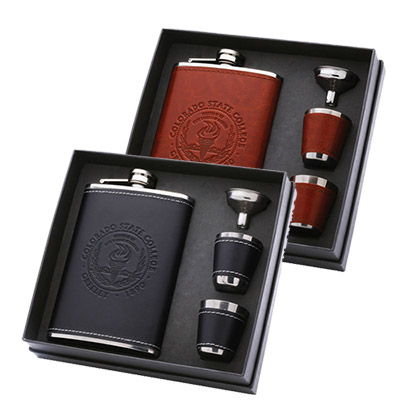 22692 - Leatherette Flask Gift Set