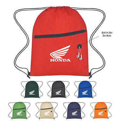 24753 - Non-Woven Sports Pack With Front Zipper