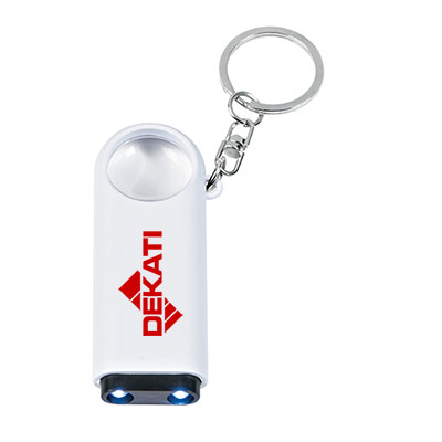 25007 - Magnifier And LED Light Key Chain