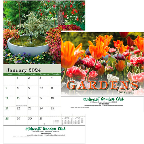 26286 - Gardens Wall Calendar - Stapled