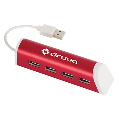 26942 - 4-Port Aluminum USB Hub with Phone Stand