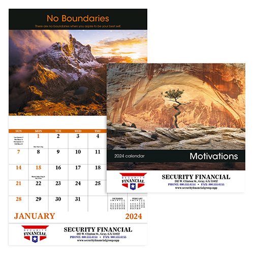 26960 - Motivations Stapled Calendar