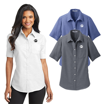 27354 - Port Authority® Ladies Short Sleeve SuperPro™ Oxford Shirt