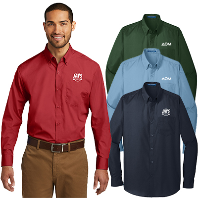 27370 - Port Authority® Long Sleeve Carefree Poplin Shirt