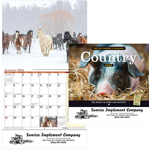 29181 - The Old Farmer's Almanac Country Calendar - Stapled