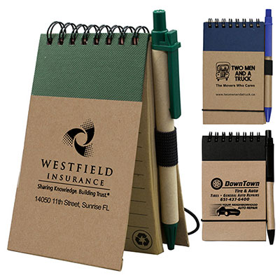 32367 - Arcata Recycled Jotter Notepad Notebook w/Pen