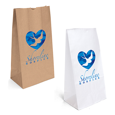 33225 - 12# SOS Paper Bag With Foil Imprint