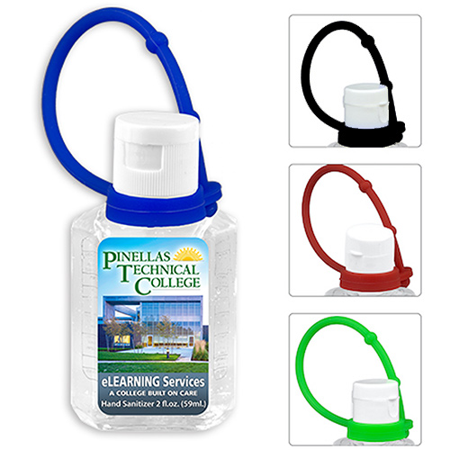 33466 - 2 oz. Hand Sanitizer with Leash - Full Color