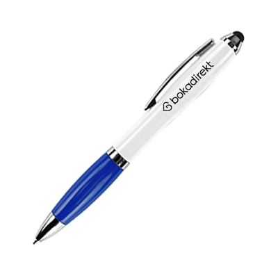 33692 - Antibacterial Curvaceous Two-Tone Ballpoint Stylus Pen