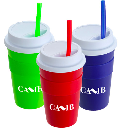 33807 - 14 oz. Coffee Cup with Straw