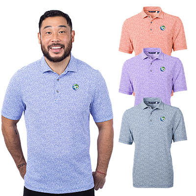 34684 - Cutter & Buck Virtue Eco Pique Botanical Print Recycled Men's Polo