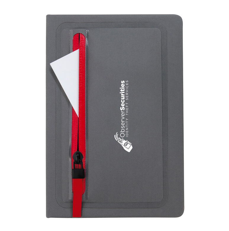 34804 - Sleek Zippered Pocket Journal