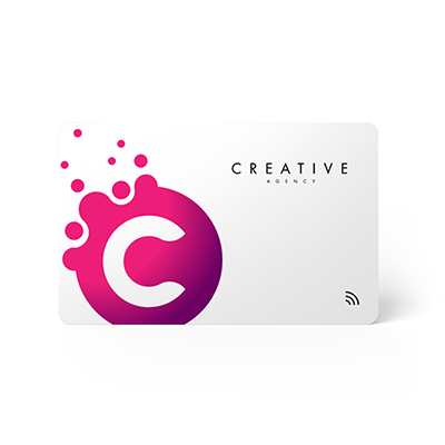 34973W - Full Color Linq Digital Business Card - White