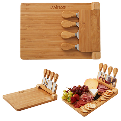 35101 - 5-Piece Magnetic Bamboo Cheese Board Set