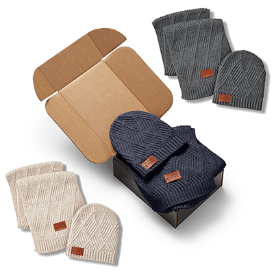 35143 - Leeman™ Trellis Knit Bundle & Go Gift Set