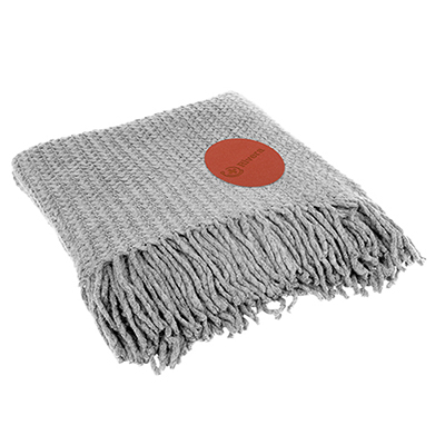 35362 - Chunky Knit Blanket With Fringe