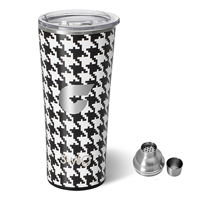 35369 - 22 oz. Swig Life™ Houndstooth Stainless Steel Tumbler