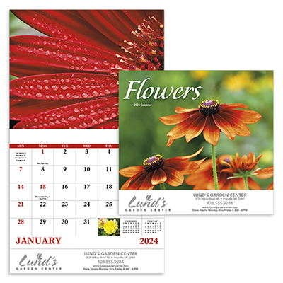 35519 - Flowers Calendar - Stapled