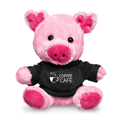 36112 - 7" Plush Pig with T-Shirt