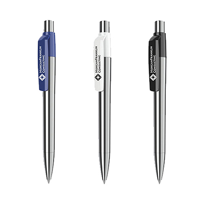 36242 - Maxema Metal Chrome Pen - Black Ink