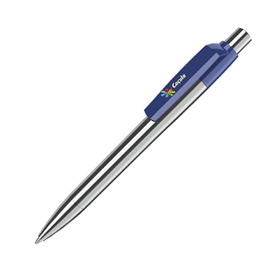 36243 - Maxema Metal Chrome Pen Black Ink - 4 Color Process