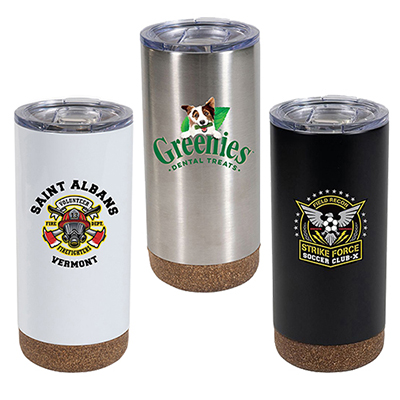 36288 - 16 oz. Cork Bottom Stainless Steel Tumbler - 4 Color Process