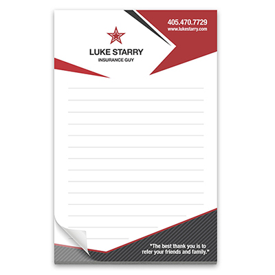 36358 - 5-1/2 x 8-1/2 Note Pad w/ Magnet - 25 Sheets