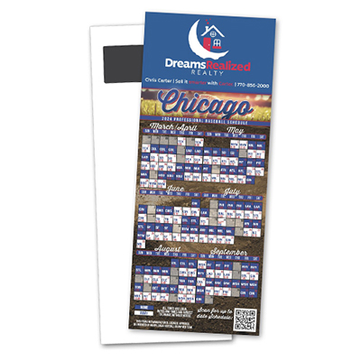 36384 - Baseball Schedule Magnetic Stick Up Card