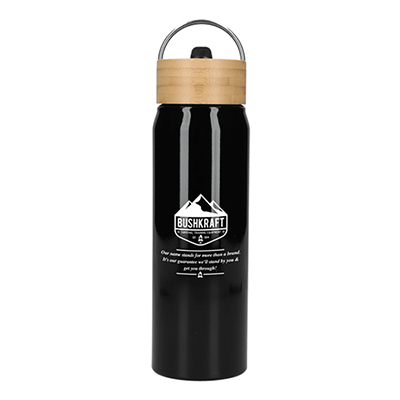 36401 - 26 oz. Eco-Friendly Aluminum Bottle With FSC® Bamboo Lid