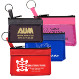 Key Ring Zippered Translucent Pouch