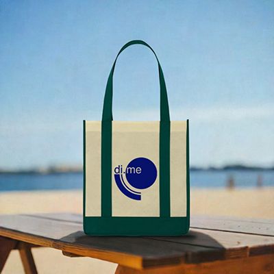 Non-Woven Two-Tone Shopper Tote
