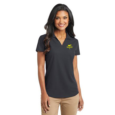 Custom printed port authority ladies dry zone grid polo