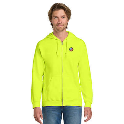 Gildan® - Heavy Blend™ Full-Zip Hooded Sweatshirt (Safety Green)