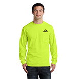 Gildan® Ultra Cotton® Long Sleeve T-Shirt with Pocket (Safety Green)