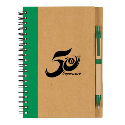 Eco-Inspired Spiral Notebook & Pen