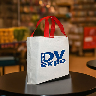 Gusseted Cotton Canvas Tote Bag