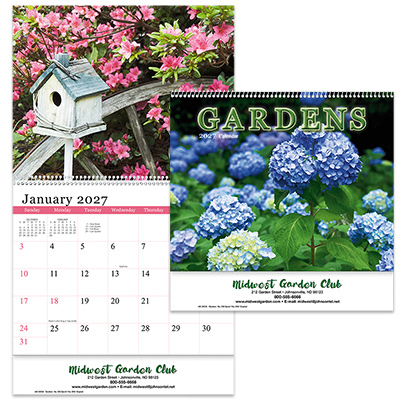 Gardens Wall Calendar - Spiral