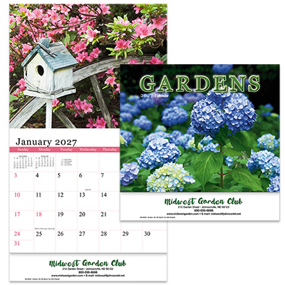 Gardens Wall Calendar - Stapled