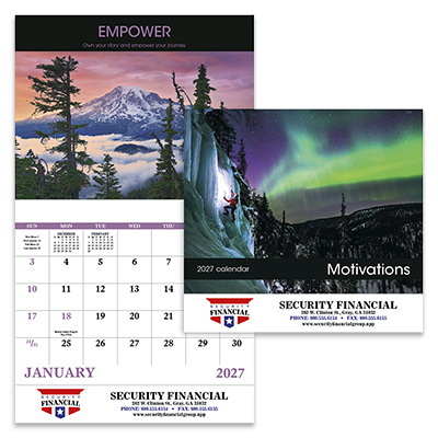 Motivations Stapled Calendar