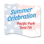 Medium Flag Shaped Magnet (20 Mil.)