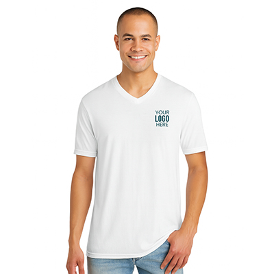 District Made® Mens Perfect Tri® V-Neck Tee (White)